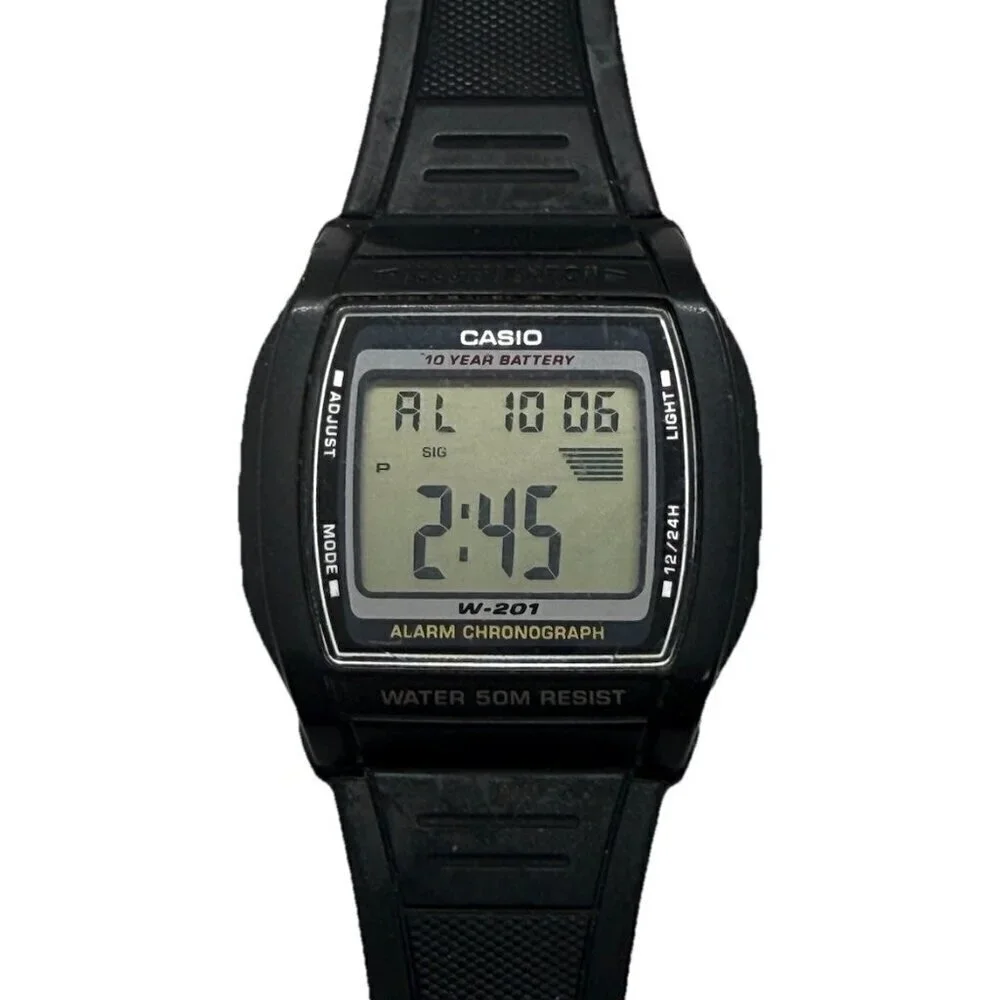Casio Illuminator 2879 W-201 Digital Alarm Chronograph Dual Time Calendar Watch
